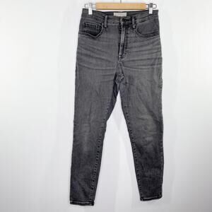 Everlane High Rise Grey Washed Denim Cotton Blend Jeans Women's Size 28 Regular